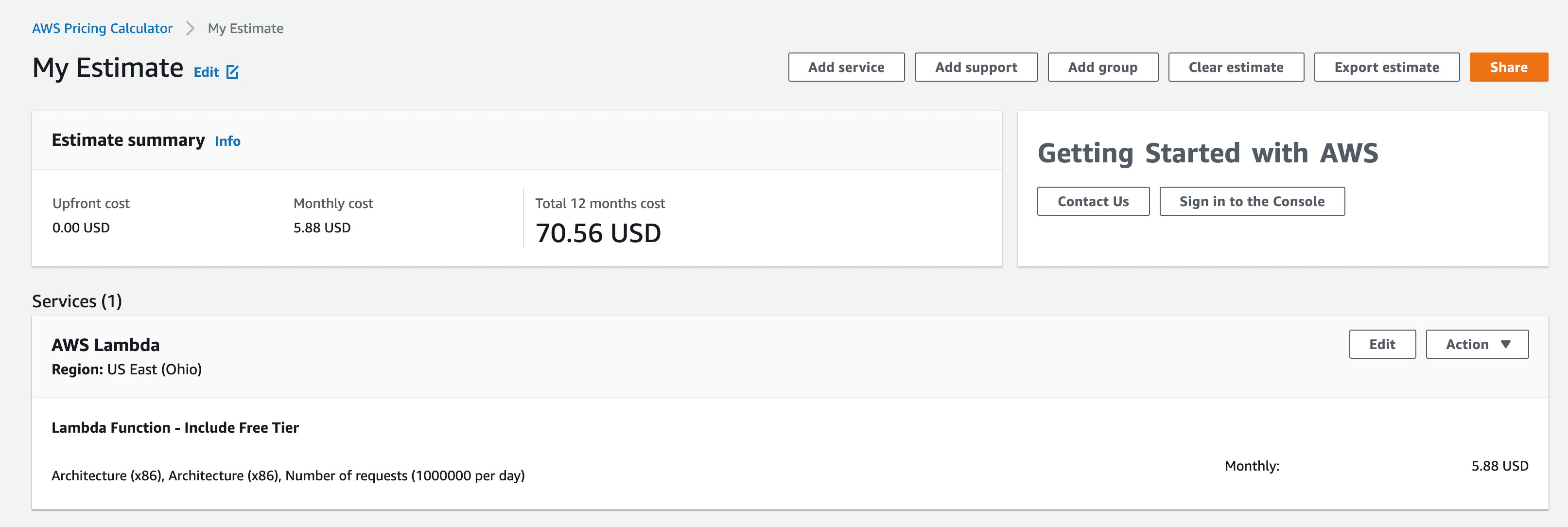 Lambda Cost
